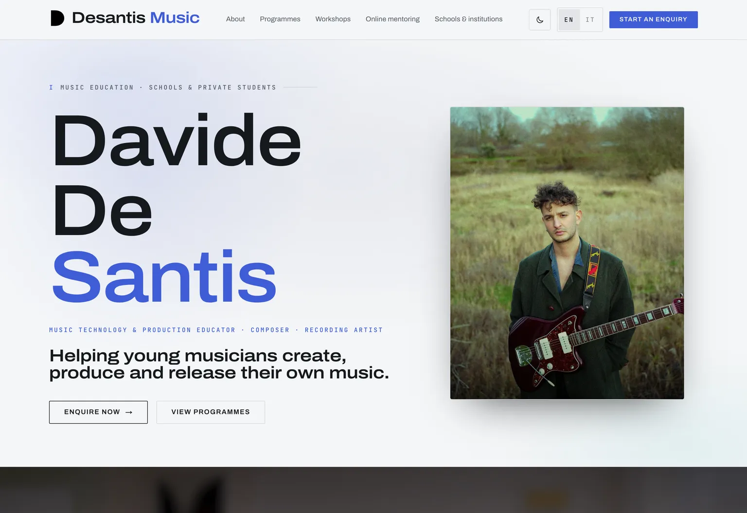De Santis Music campaign visual