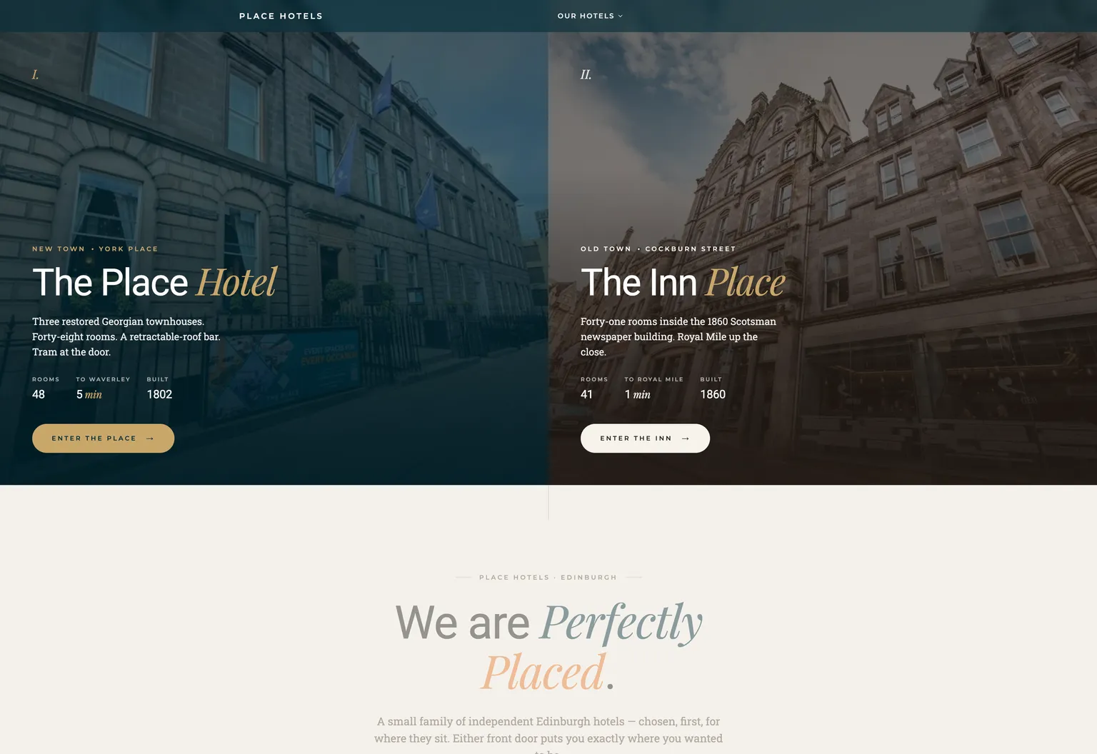 The Place Hotels campaign visual