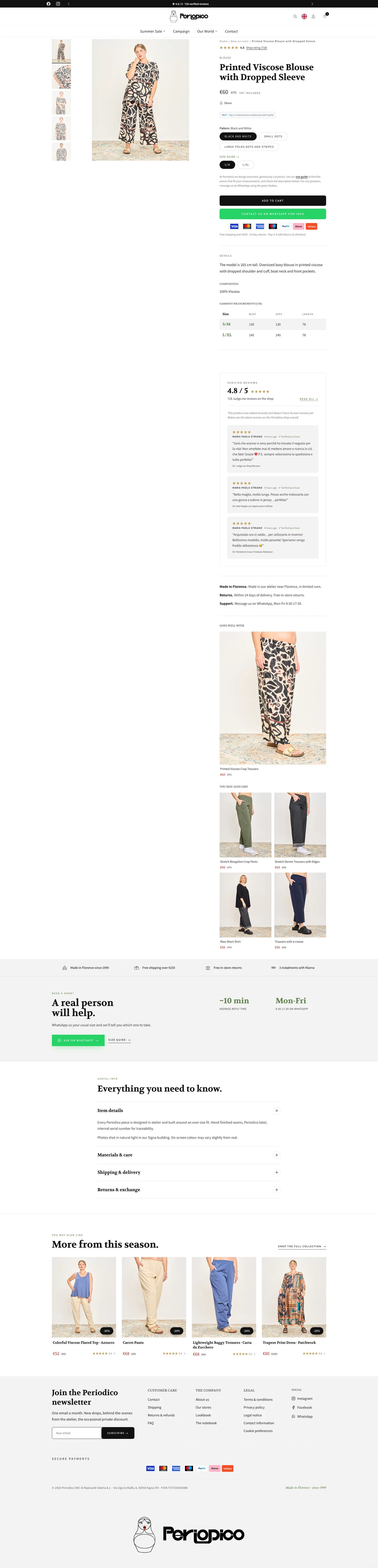 The same product on the new bespoke Periodico storefront