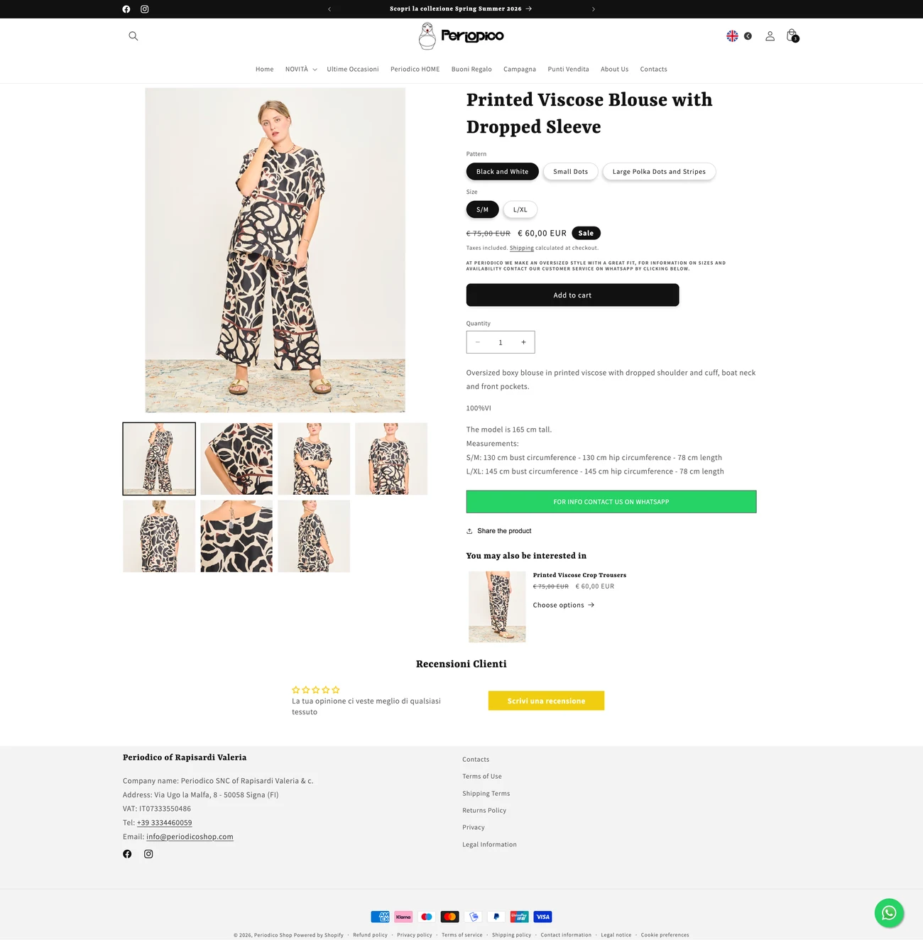 The old Periodico product page on the standard Shopify theme